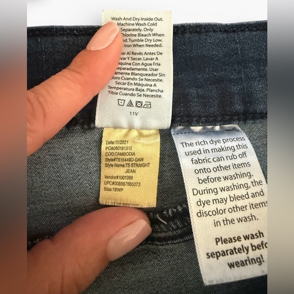Petite Terra & Sky Straight Dark Denim Jeans - Size 18W- EUC - Picture 5 of 5